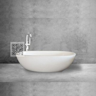 Bồn tắm Terrazzo BTZ013 – Bồn tắm đá mài Oval Freestanding sang trọng