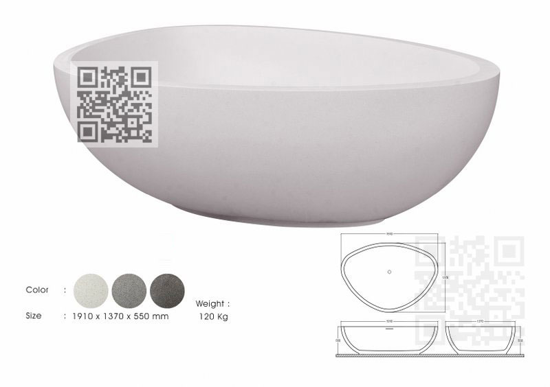 Bồn tắm terrazzo BTZ021- Bồn tắm đá mài cao cấp - Image 6