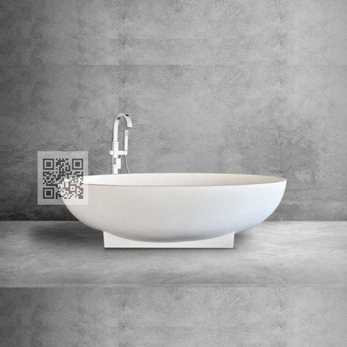 Bồn tắm Terrazzo Freestanding BTZ02 – Bồn tắm đá mài cao cấp cho không gian sống sang trọng